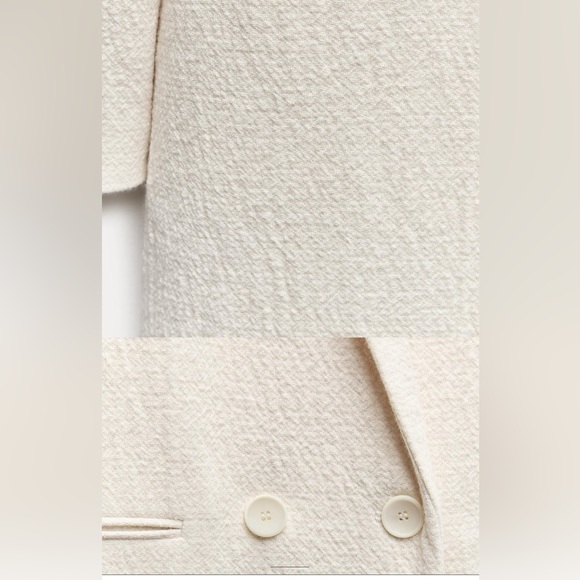 MINIMALIST WOOL BLEND COAT ZW COLLECTION ECRU SIZE MEDIUM. BEAUTIFUL❣️ - Picture 6 of 7